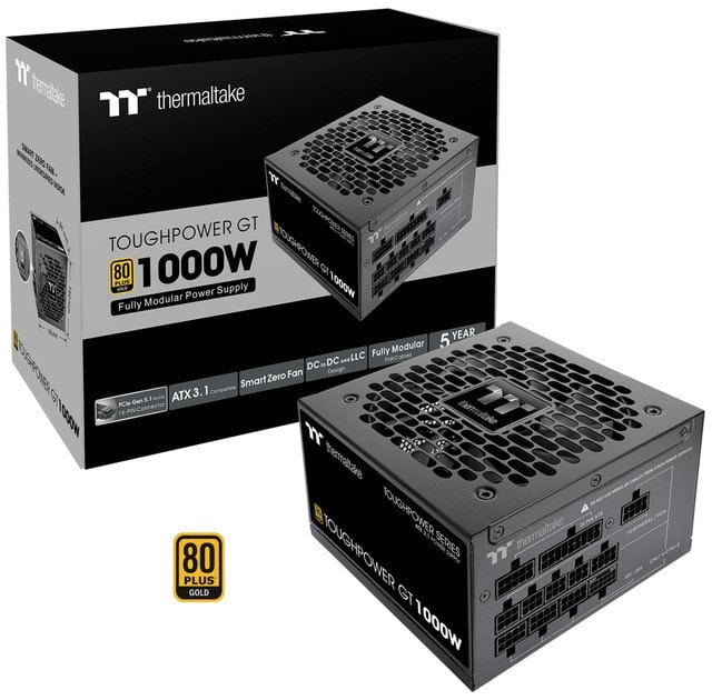 Furnizues energjie Thermaltake Toughpower GT, 1000W, ATX 3.1 GEN5, 80+ Gold, i zi