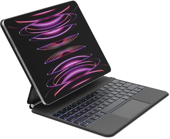 Tastierë me këllëf Belkin Pro Keyboard për iPad Pro 13" M4, Bluetooth, layout gjerman, e zezë