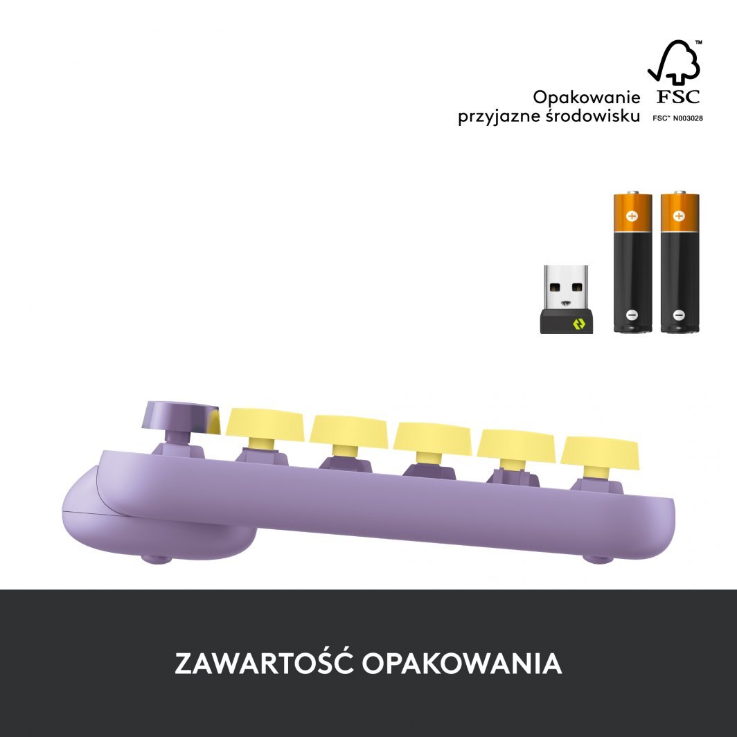 Tastierë Logitech POP Keys Fresh Vibes (920-010736), e bardhë/e gjelbër