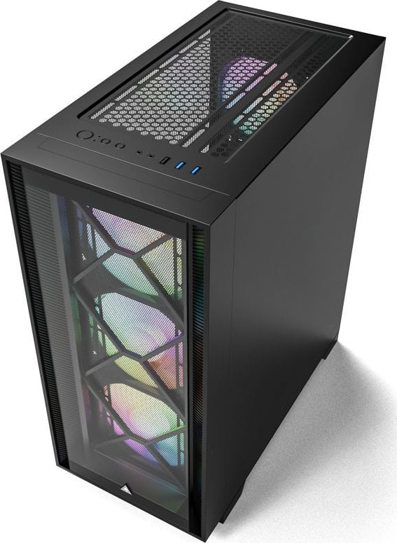 Kasë Montech AIR 1000 Premium, e zezë, Midi Tower