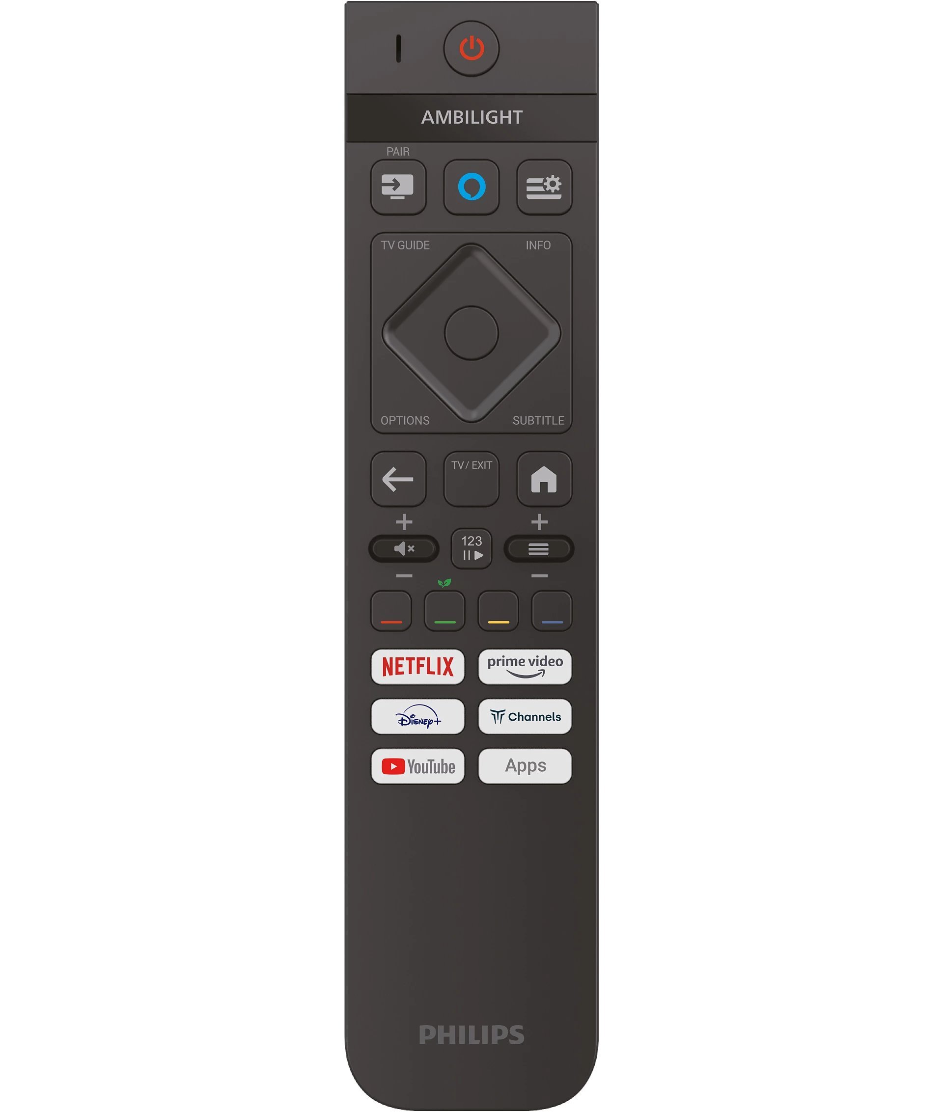 Set televizor dhe soundbar Philips 43PUS9010, 43" QLED 4K, Titan OS Ambilight, soundbar TAB5309 me subwoofer wireless, i zi