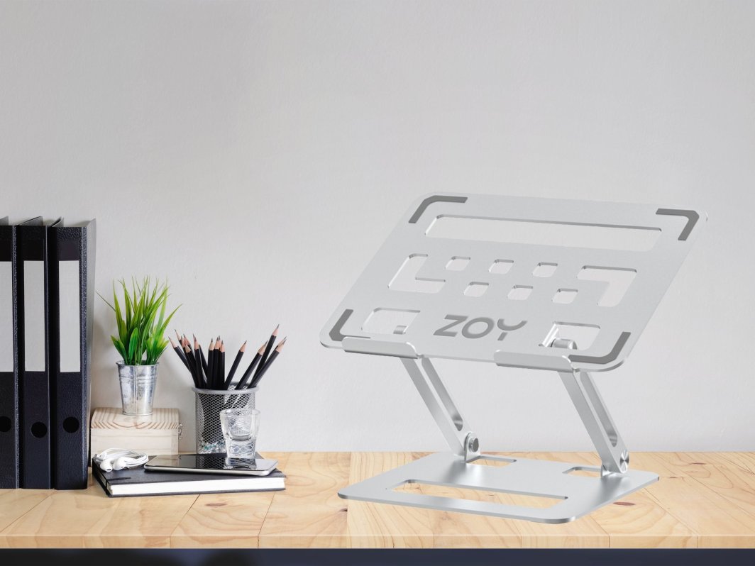 Mbajtëse për laptop ZOY ZLS08, e argjendtë