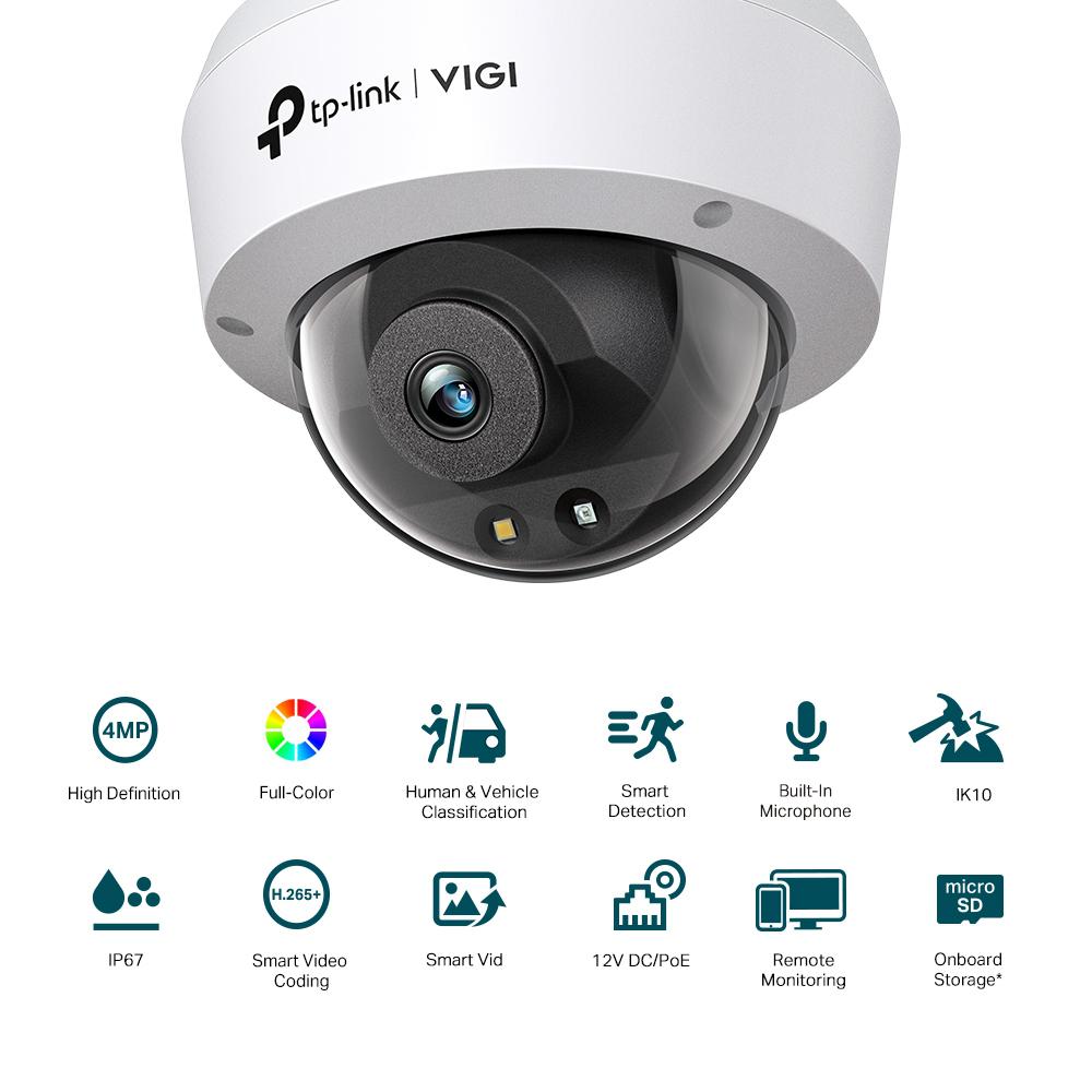 Kamerë IP TP-Link VIGI C240, 4MP, Dome, e bardhë