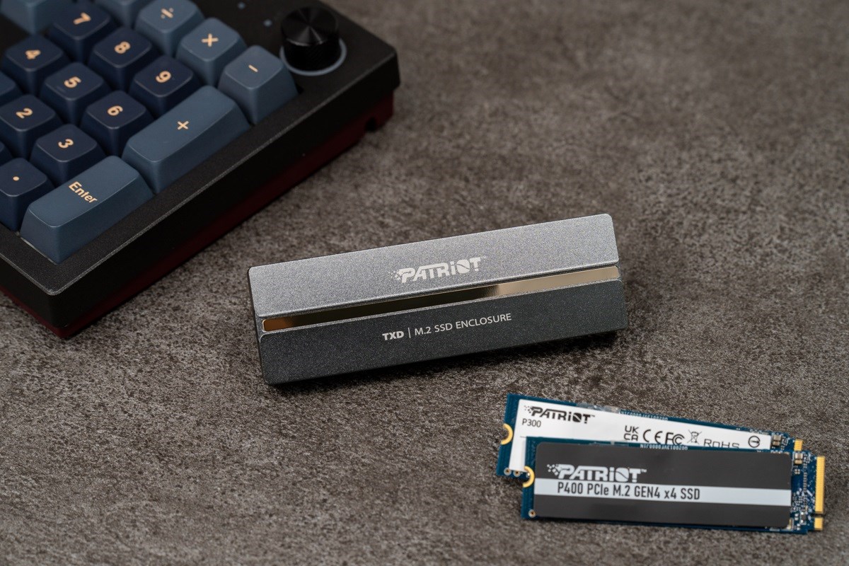 Kuti eksternale për SSD M.2 Patriot Memory TXD PV810UPNGM, USB 3.2 Gen2, NVMe, e zezë