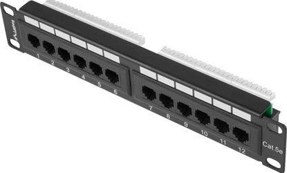 Panel Patch Lanberg 12 Port 1U 10 inç kategori 5e e zezë -PPU5-9012-B