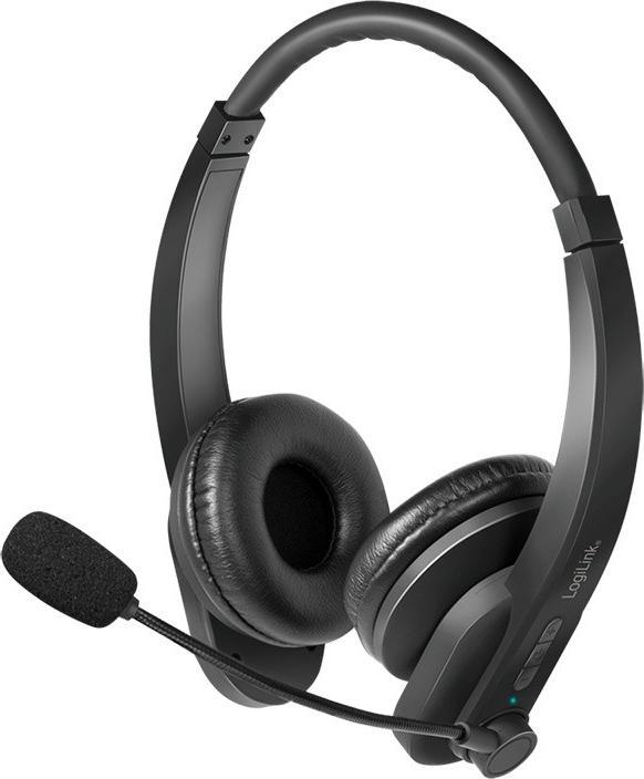 Kufje Bluetooth LogiLink, stereo, mikrofon i integruar, e zezë