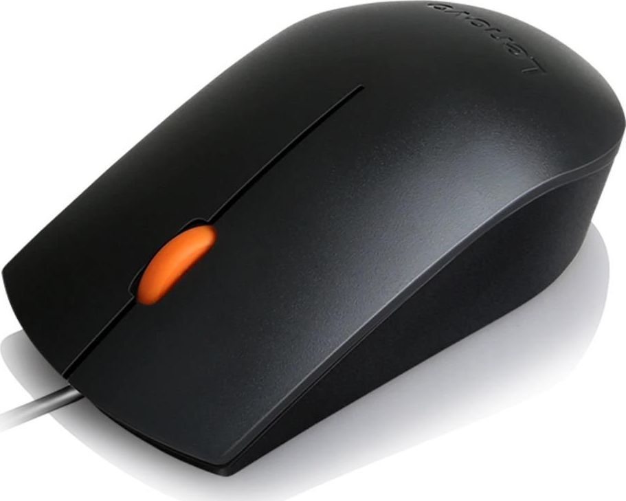 Maus Lenovo 300, me kabllo, USB, i zi