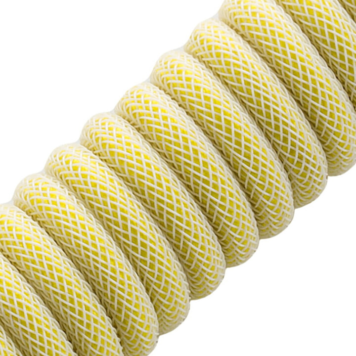 Kabllo spirale CableMod Pro, USB-C/USB-A, 1,5m, e verdhë e çelët