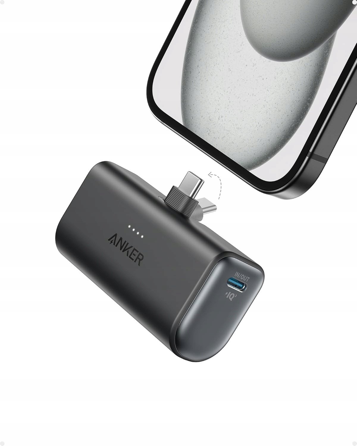 Powerbank Anker Nano, 5000mAh, 22.5W USB-C, i bardhë