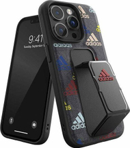 Mbulesë telefoni Adidas SP Grip Case për iPhone 14 Pro, qëndruese, e zezë me ngjyra