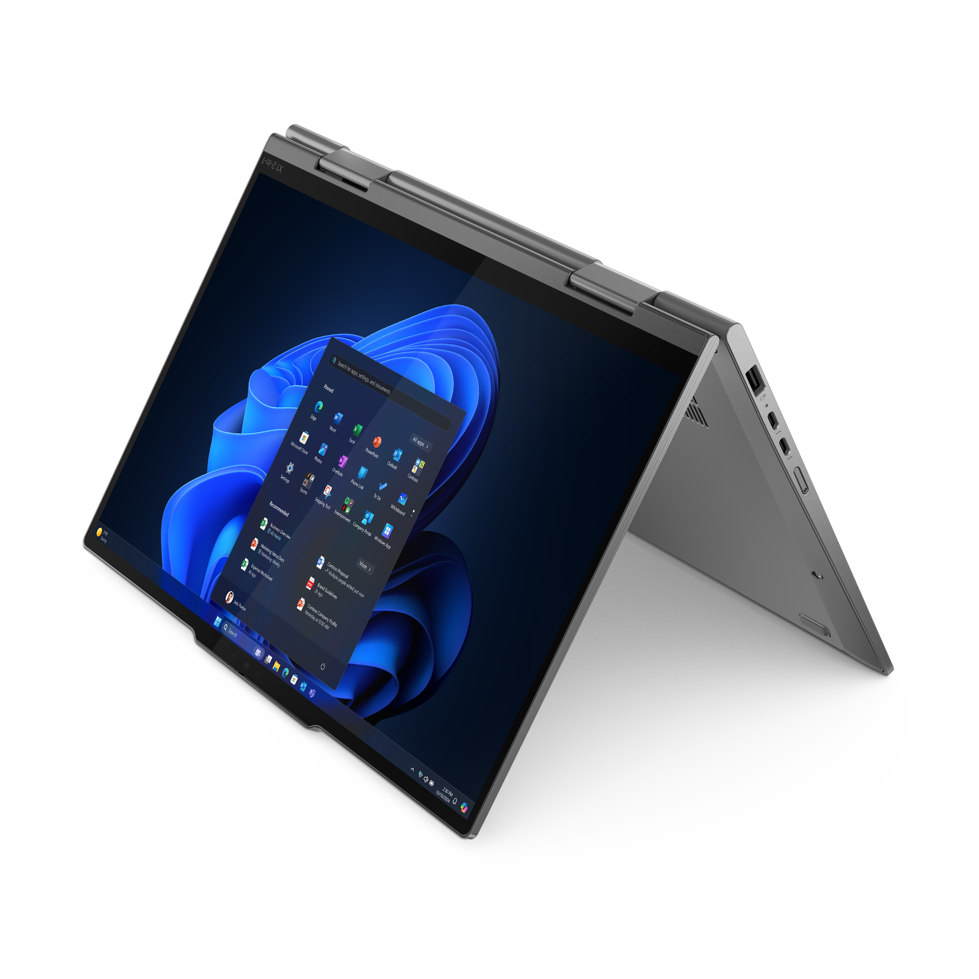 Laptop 2 në 1 Lenovo ThinkPad X1 Gen 10 21NU0028CK, 14" OLED 2.8K, Intel Core Ultra 7, gri 4