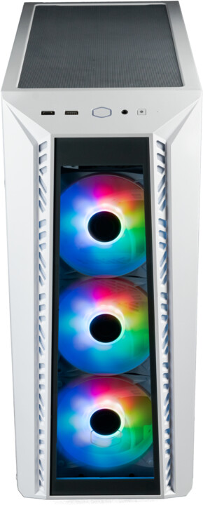 Kasë kompjuteri Cooler Master MasterBox 520, anë transparente, e bardhë