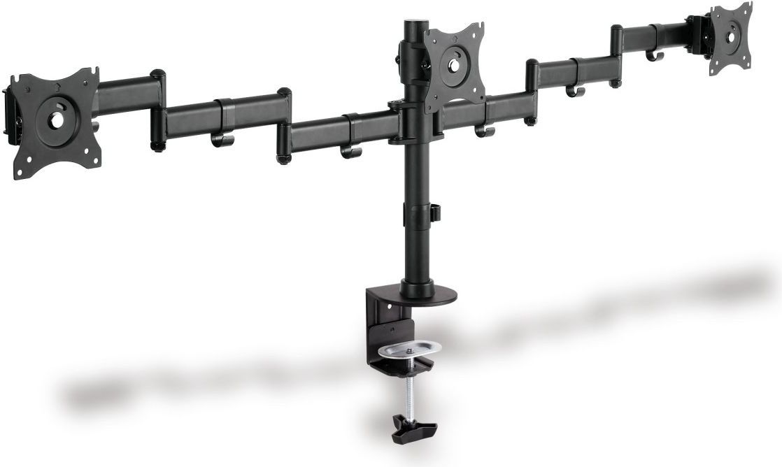 Mbajtëse tavoline për 3 monitorë Digitus DA-90362, 15"-27", VESA 75x75 100x100, e zezë