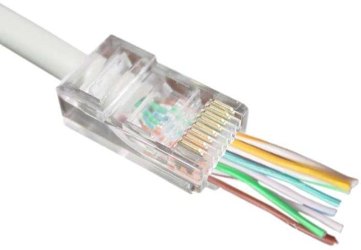 Konektor rrjeti MicroConnect CON6UTPE, RJ45, Cat6 UTP, 100 copë, transparent