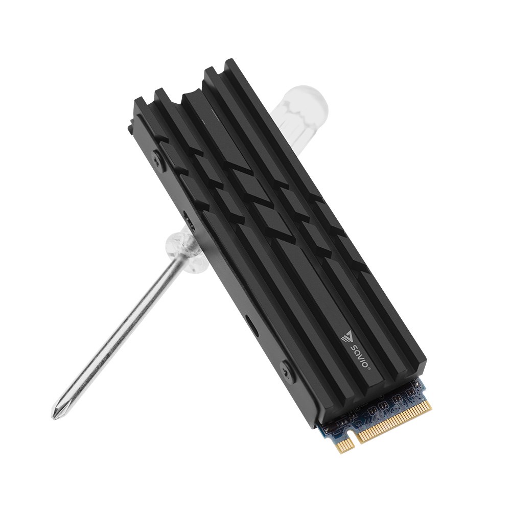 Ftohës për SSD M.2 Savio AK-60, për NVMe 2280, gri