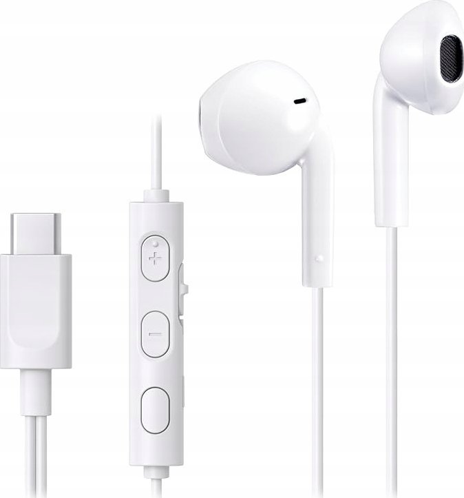 Kufje me kabllo JVC HA FR17UC, USB C, me mikrofon, të bardha