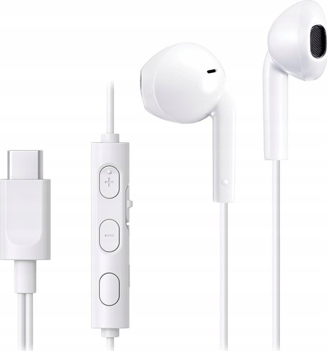 Kufje me kabllo JVC HA FR17UC, USB C, me mikrofon, të bardha