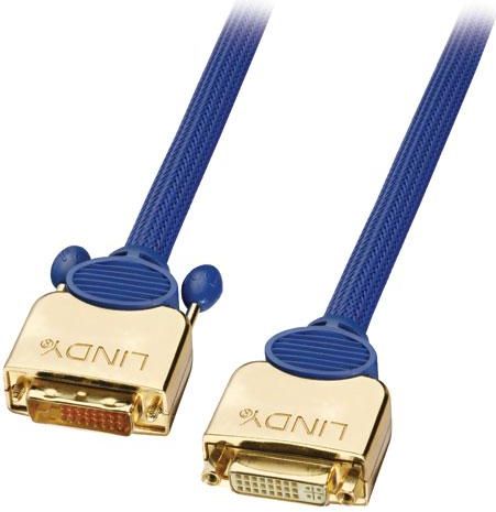 Kabllo Lindy DVI-D në DVI-D, 2 m, e kaltër
