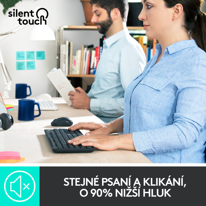 Тастатура и глушец Logitech MK295 Silent, графит