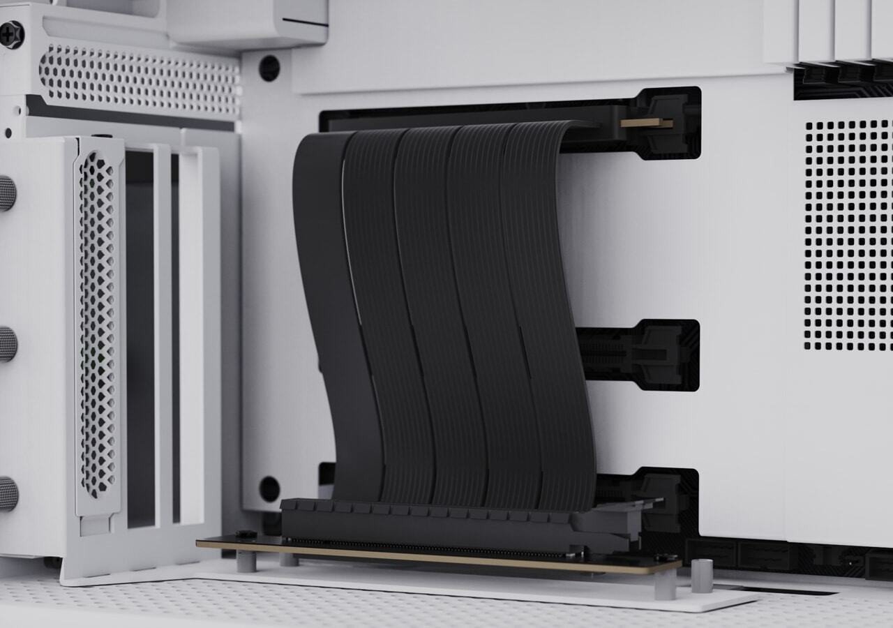 Mbajtës vertikal GPU APNX Kit 2, PCIe 5.0, për shasi APNX V1, i bardhë