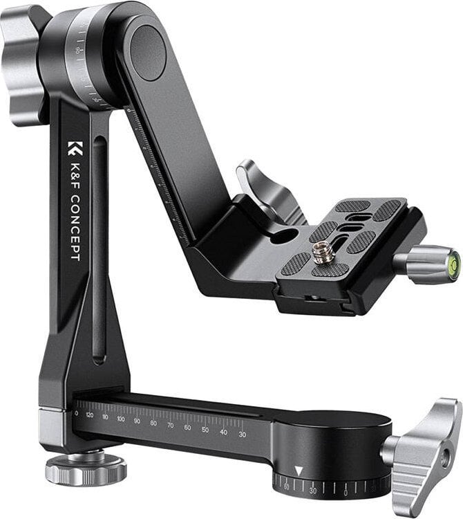 Kokë stative K&amp;F Concept Upgraded Gimbal, alumini CNC, kapacitet 20kg, e zezë