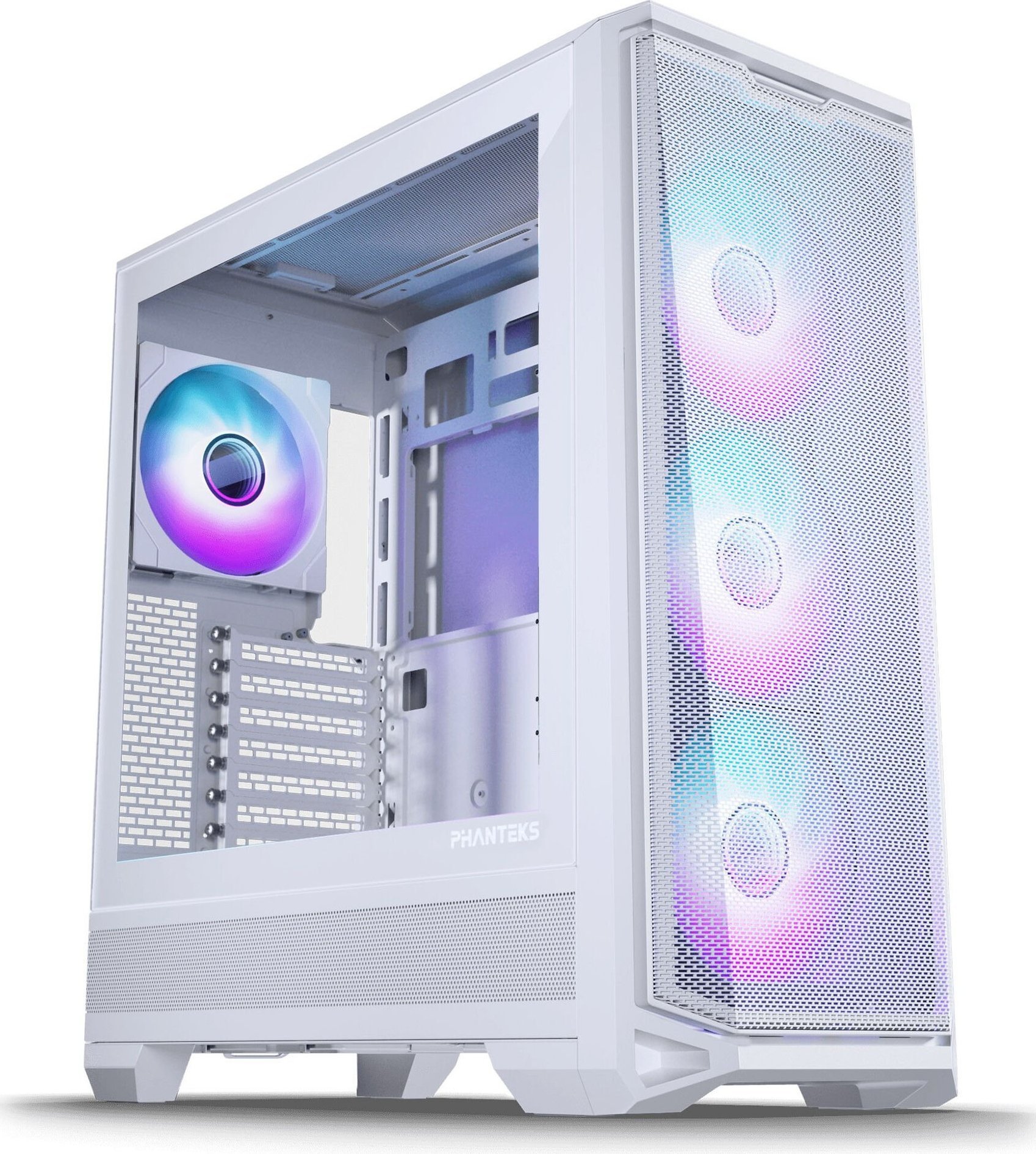 Kuti PC Phanteks Eclipse G400A, ATX Mid Tower, Tempered Glass DRGB, e bardhë matte