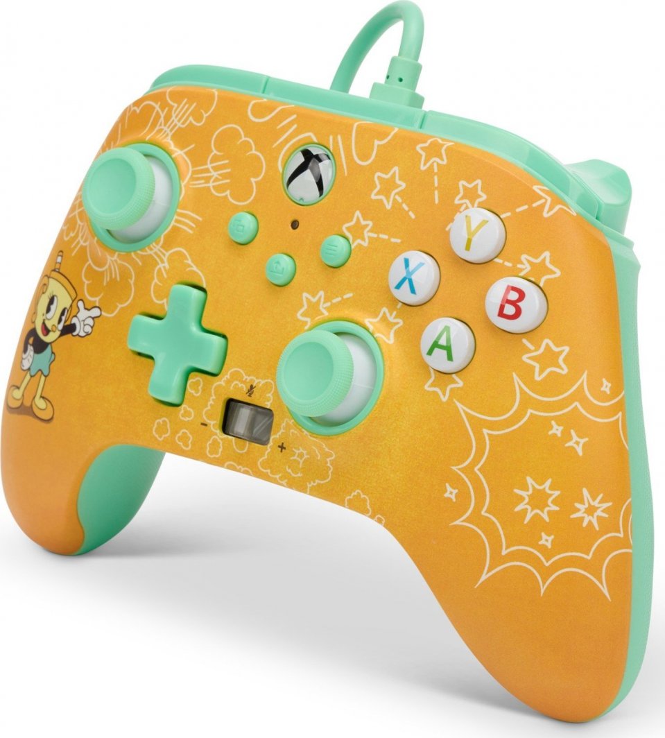 Kontroller PowerA Xbox Enhanced Cuphead, me kabllo, i verdhë