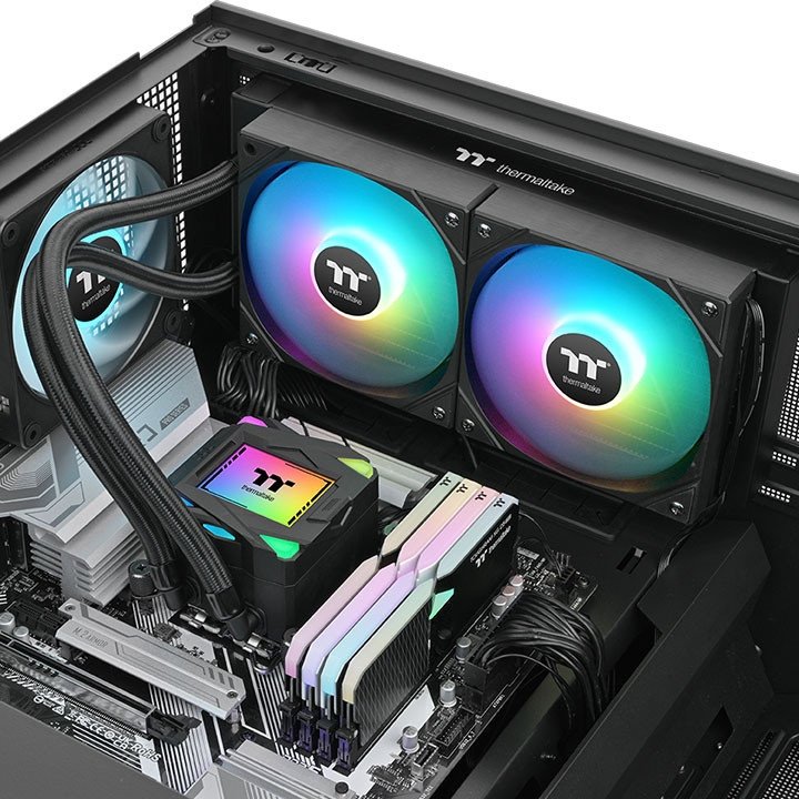 Sistem ftohës uji për CPU Thermaltake LA240 ARGB, 240mm, 2x 120mm, ARGB