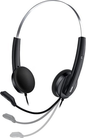 Kufje me mikrofon Genius HS-220U-C Copilot, USB-C, ultra të lehta, të zeza