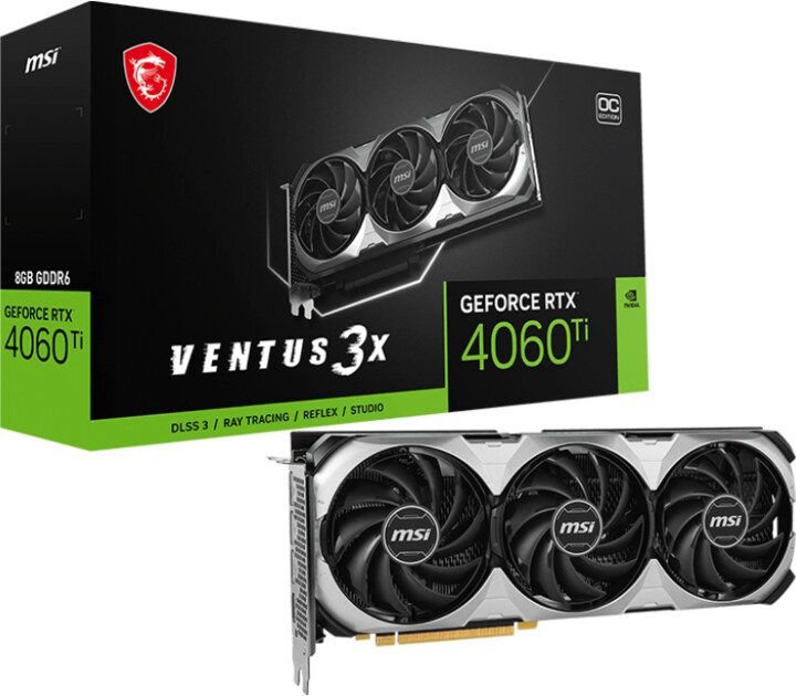 Kartelë grafike MSI GeForce RTX 4060 Ti VENTUS 3X 8G OC, 8GB GDDR6