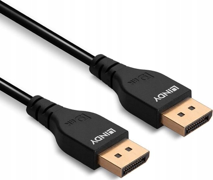 Kabllo DisplayPort LINDY 36460, 0.5m, AV, e zezë