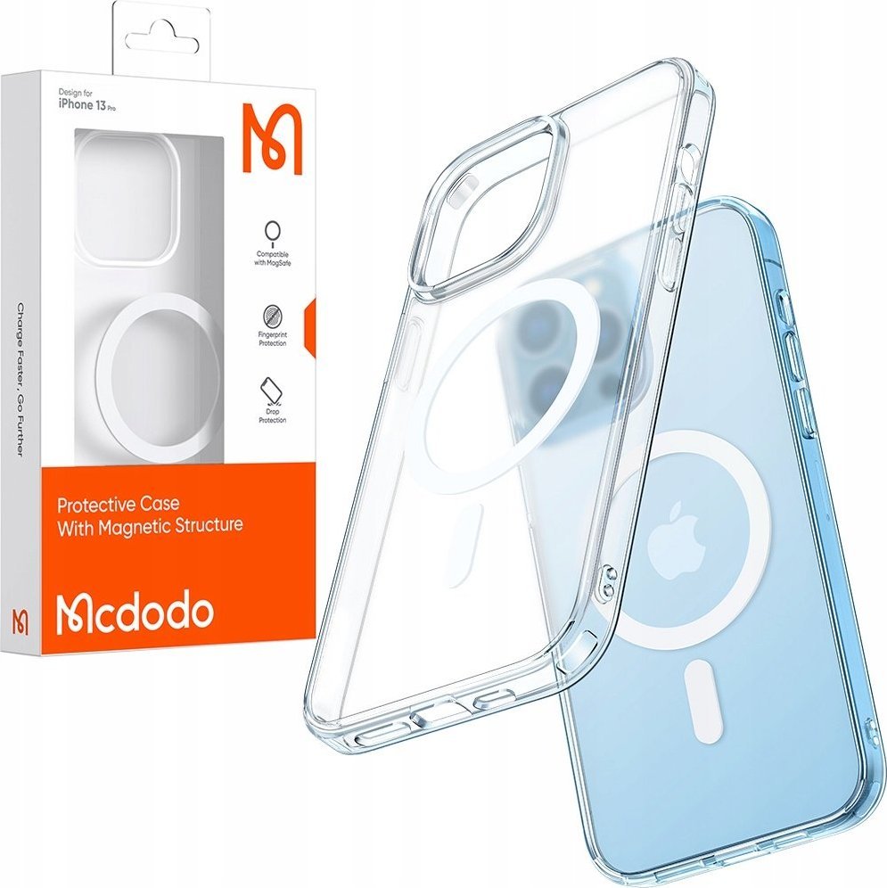 Mbulesë magnetike transparente Mcdodo PC-1890, për iPhone 12 12 Pro, transparente