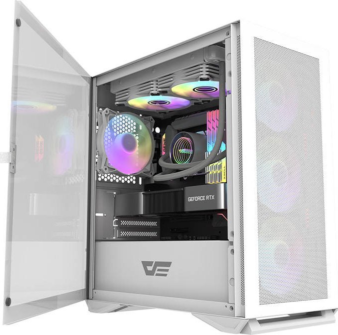 Kasë Darkflash DLM200, e bardhë, Mini Tower