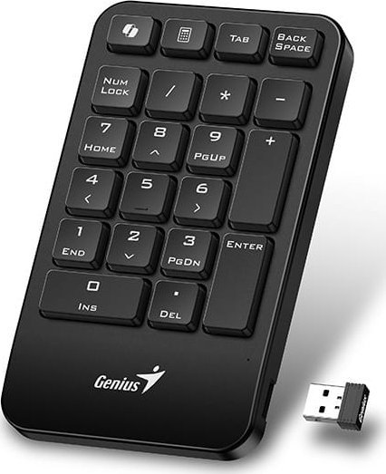 Tastierë numerike Genius NumPad 1000 Copilot, wireless, me buton AI Copilot, e zezë