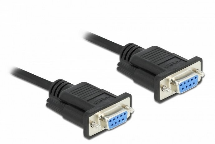 Kabllo seriale DeLOCK 86608, RS-232 Sub-D9, 1 m, e zezë