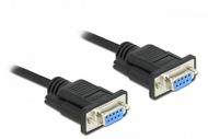 Kabllo seriale DeLOCK 86608, RS-232 Sub-D9, 1 m, e zezë
