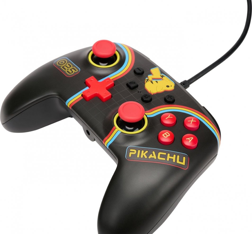 Kontroller PowerA Enhanced Pikachu Arcade, me kabllo, shumëngjyrësh