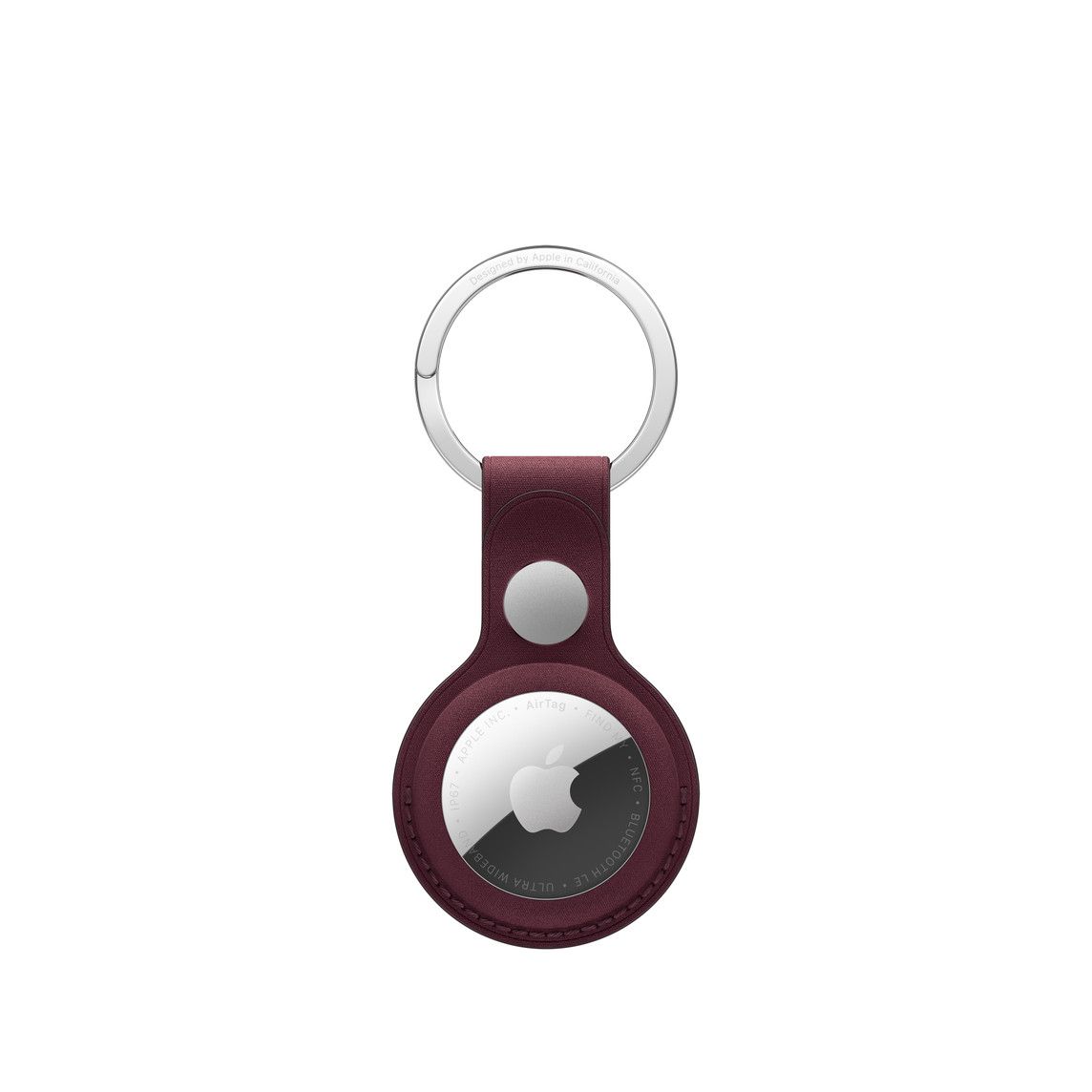 Apple AirTag FineWoven Key Ring, Burgundy