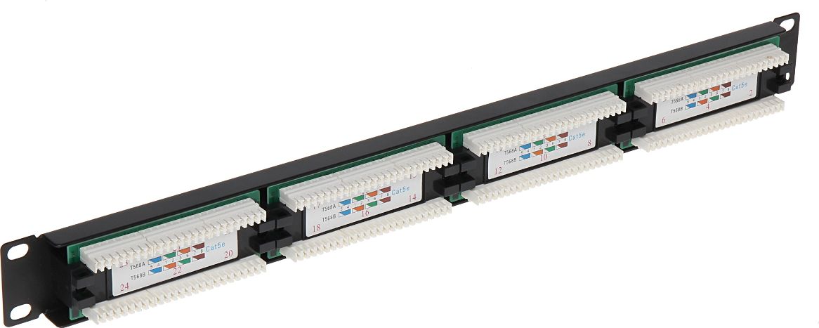 Patch panel Delta PP-24/RJ, 24x RJ-45, 1U, i zi