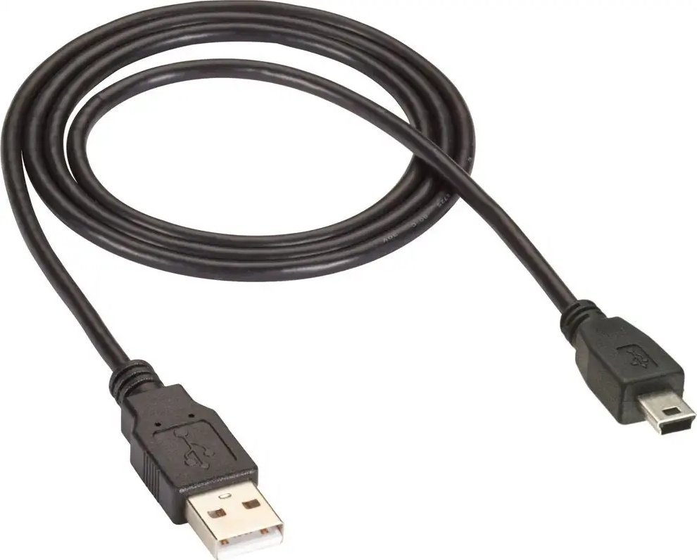 Kabllo USB PremiumCord USB A në mini USB, 0.5 m, USB 2.0, i zi