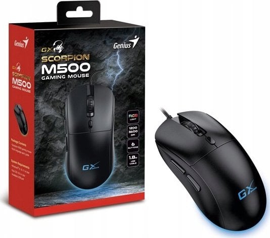 Maus Genius GX Gaming Scorpion M500, 3600DPI, i zi