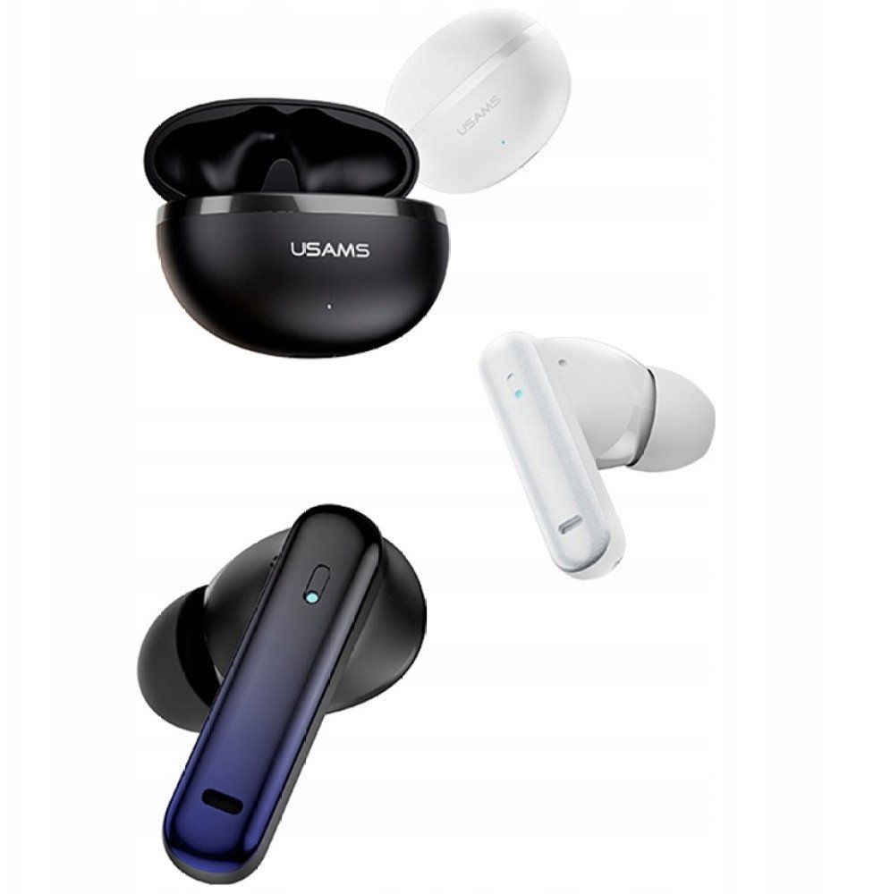 Kufje Bluetooth Usams Echo E02 TWS, ANC ENC, pa tela, të zeza