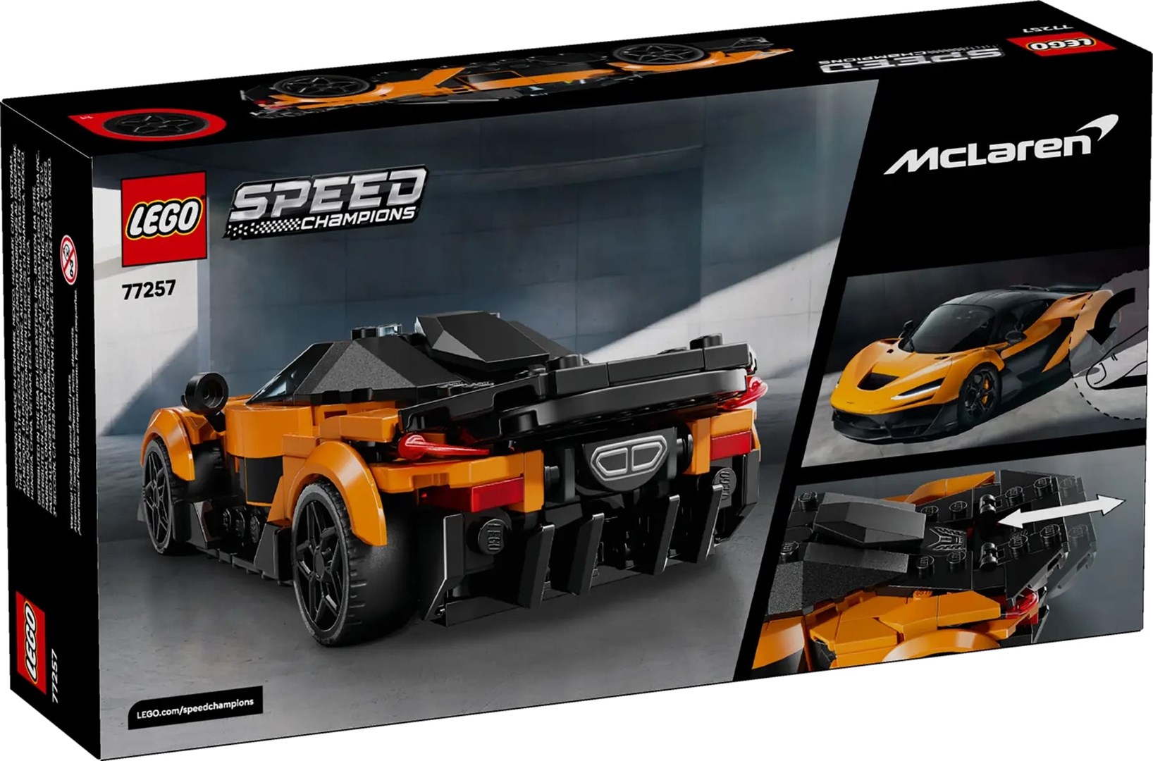Lodra LEGO Speed Champions 77257 McLaren W1, set ndërtimi, për fëmijë 9+, shumëngjyrëshe