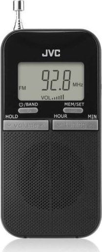 Radio portative JVC RA-E411B, ekran LCD, tuner digjital FM AM, e zezë
