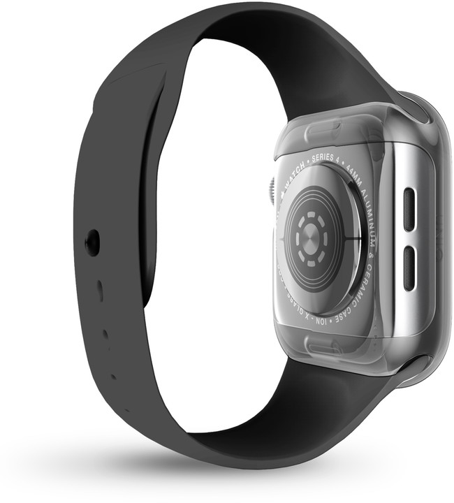 Mbrojtëse me xham - UNIQ Garde Hybrid për Apple Watch Series 4, 44mm, ngjyrë hiri