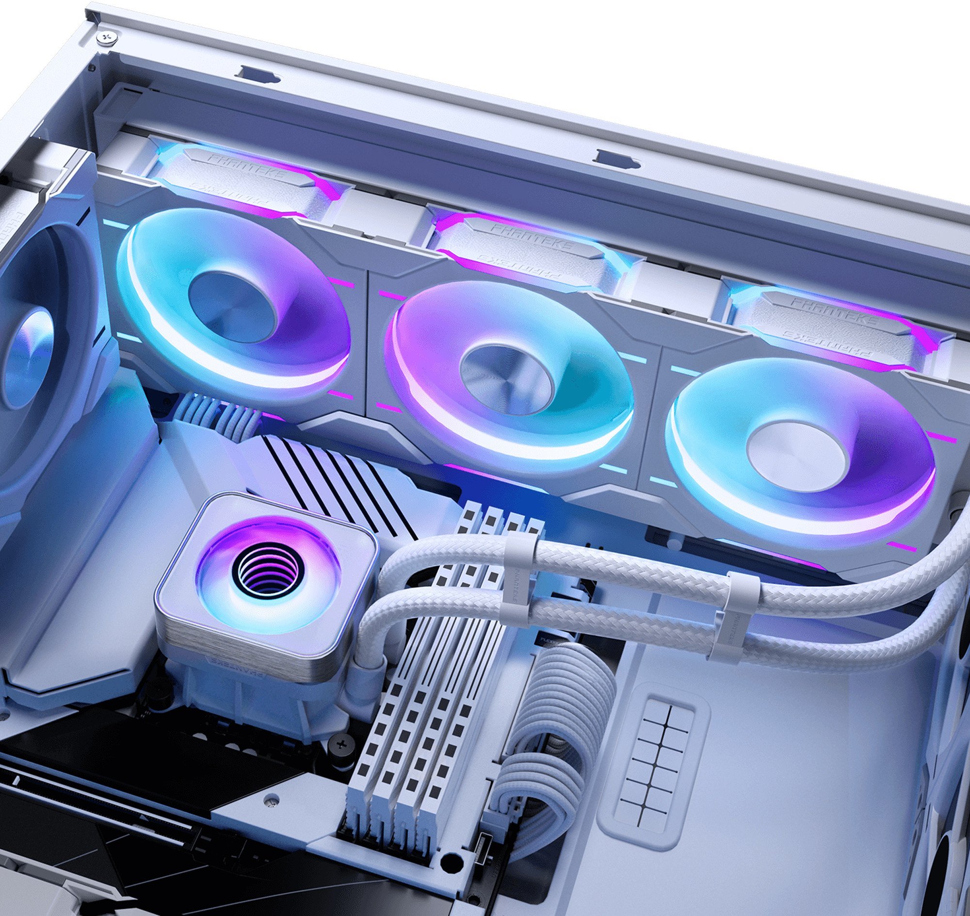 Ftohës AIO CPU Phanteks Glacier One D30 X2 360, 360mm, RGB, i bardhë
