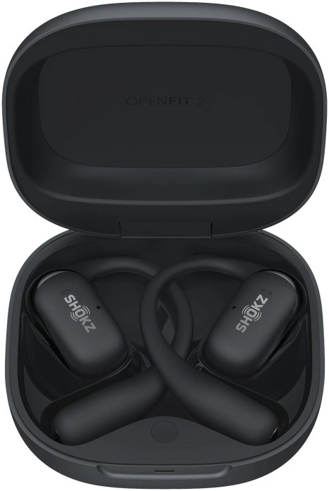 Kufje wireless Shokz OpenFit 2, open ear, True Wireless, të zeza