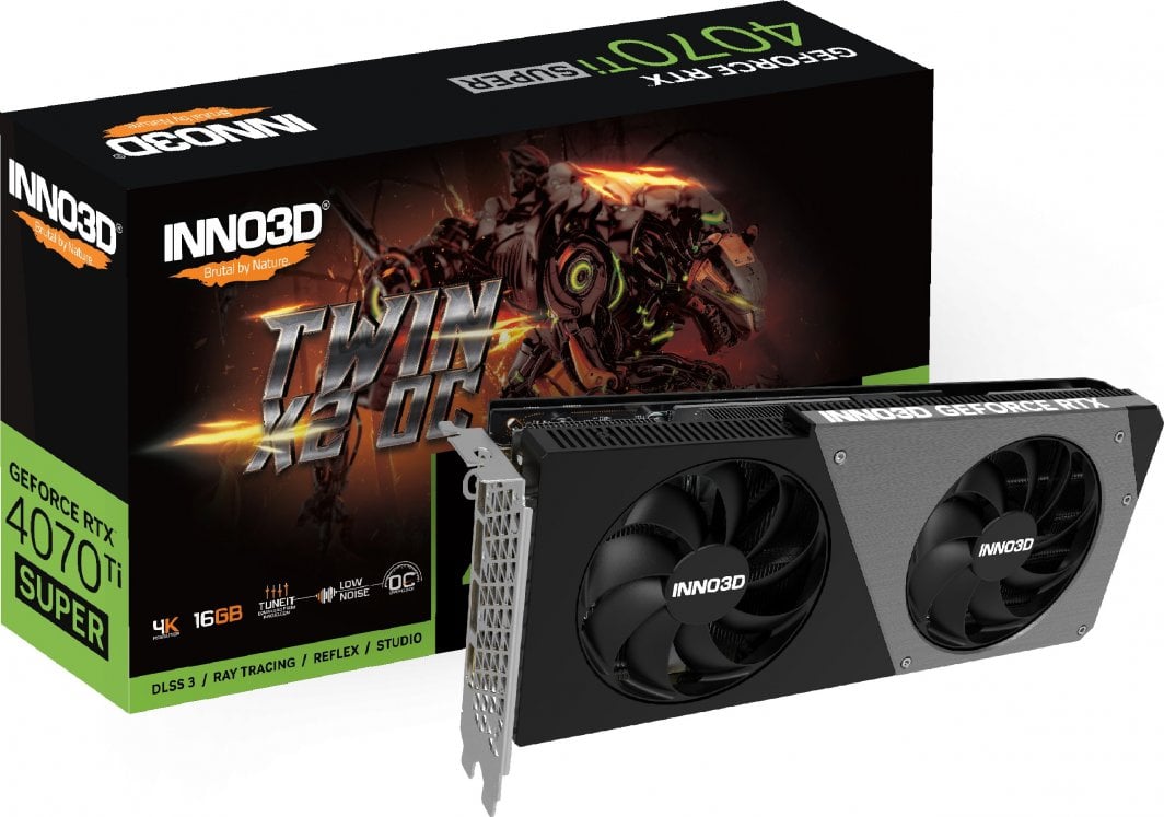Kartelë grafike Inno3D GeForce RTX 4070 Ti SUPER Twin X2 OC 16GB GDDR6X