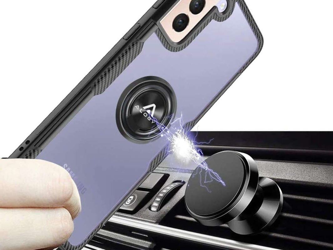 Mbrojtëse Alogy Clear Armor+ mbajtëse për Samsung Galaxy S21 Plus, e zezë