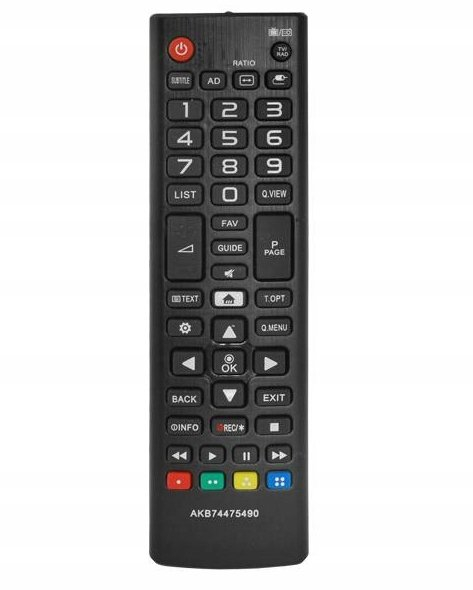 Pilot televizori LG AKB74475490, zëvendësues, universal, i zi